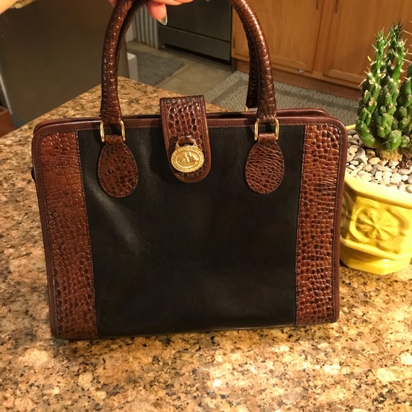 Vintage Brown & Black Brahmin Purse - Picture 8 of 8